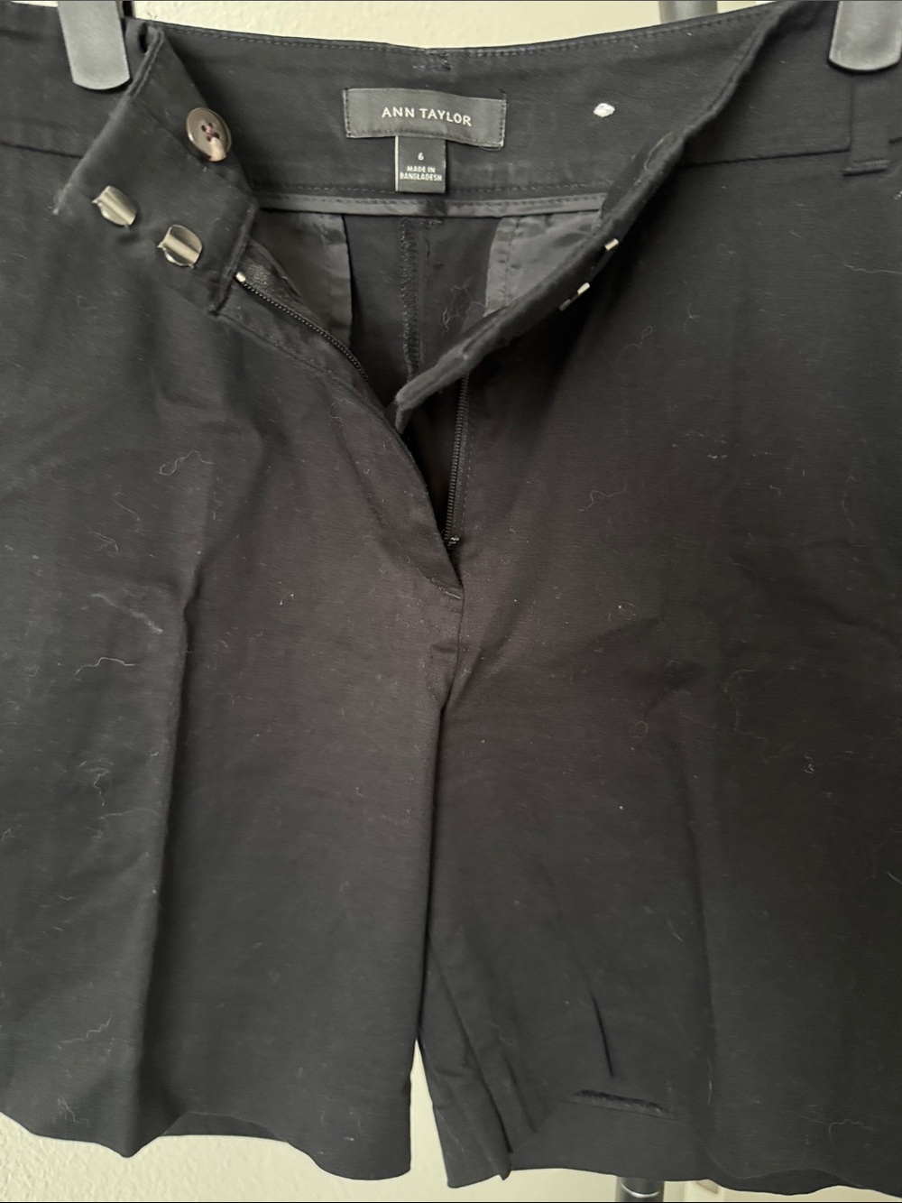 Ann Taylor Black Tailored Dress Shorts